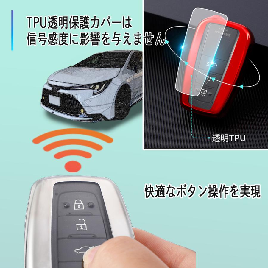 カローラ ツーリング スポーツ キーケース CHR プリウス スマートキーケース RAV4 ランドクルーザー ランクル プラド キーカバー トヨタ おすすめ C-HR｜mkmc-store｜05