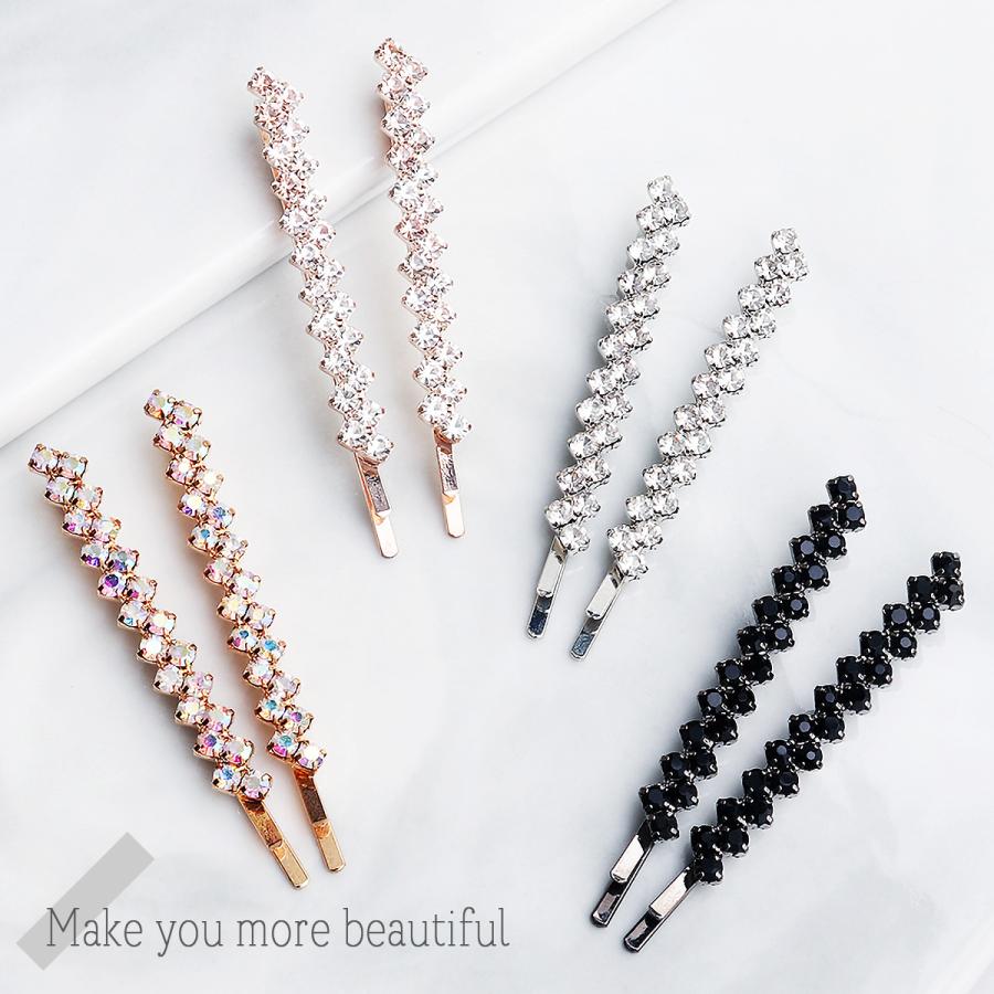 良好品 ヘアピン おしゃれ ヘアアクセサリー キラキラ 黒 結婚式 シルバー 小 ストーン 発表会 髪留め 前髪 安い パーティー髪飾り Aynaelda Com