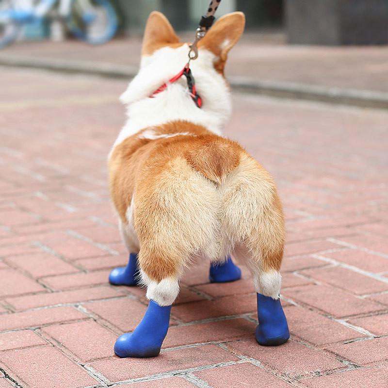 犬用 ペット用 犬の靴 犬靴 滑り止め レインブーツ 営業 ドッグブーツ 肉球保護 脱げない お出掛け 中型犬 お散歩 足裏保護 ドッグシューズ 小型犬