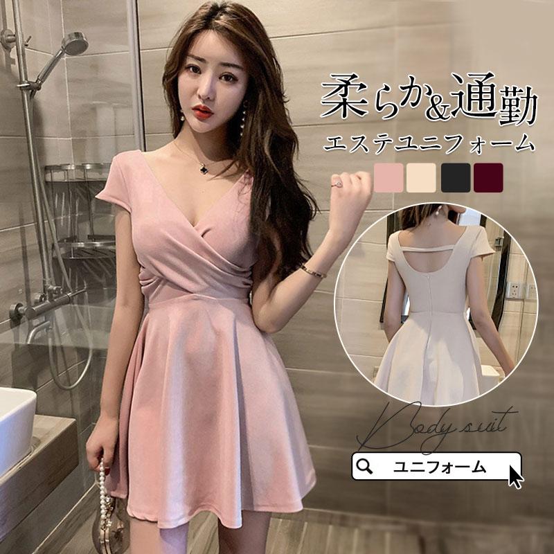 エステ ユニフォーム サロン 通勤 レディース 女性 制服 おしゃれ 半袖 ワンピース ネイル 美容 歯科衛生士 医療