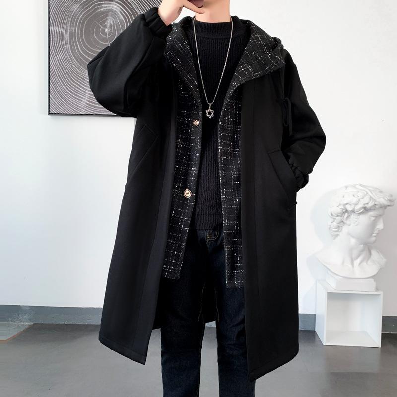 6990円 贈与 トレンチコート メンズ コート 重ね着 フェイクレイヤード スプリングコート チェスターコート ロングコート ジャケット ビジネス アウター 秋冬 春