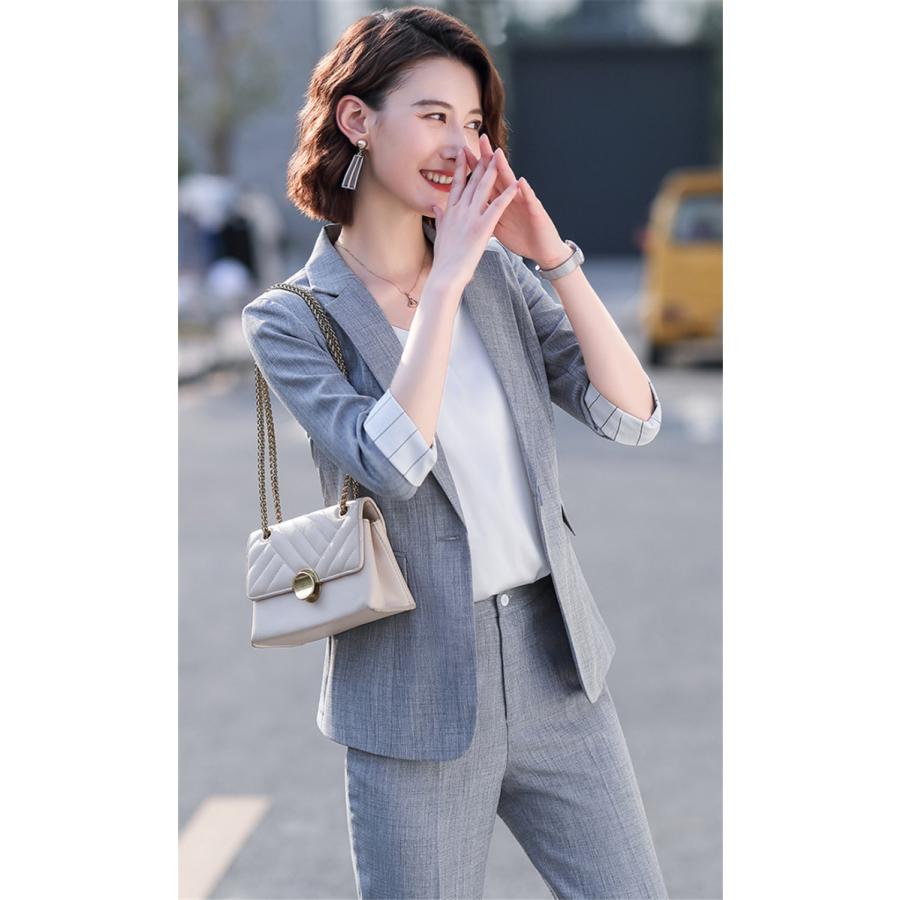 使い勝手の良い テーラードジャケット レディース スーツジャケット 夏 七分袖 薄手 サマージャケット カジュアルスーツ 通勤 涼しい 洗える きれいめ 羽織り 春秋 Simbcity Net