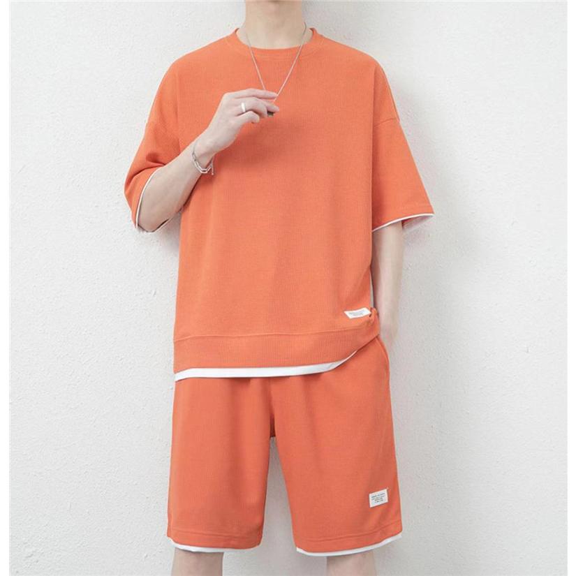 直輸入品激安直輸入品激安セットアップ 上下セット メンズ 夏 Tシャツ ショートパンツ ハーフパンツ カジュアル ひんやり 父の日 部屋着 ゆったり 快適 涼しい ジャージ、スウェット 古着 IZOD アイゾッド 無地スウェット ワンポイント グリーン系 メンズL 中古 n019988