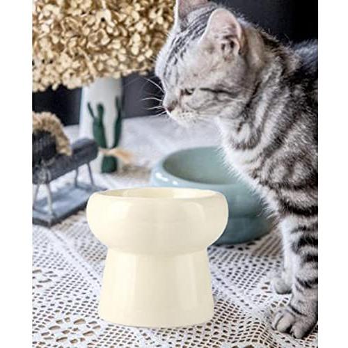 スペシャルオファ Bellarino フードボウル えさ皿 猫 食べやすい 水飲みボウル ペットボウル 脚付食器 小型犬 セラミック 陶器 白 Discoversvg Com