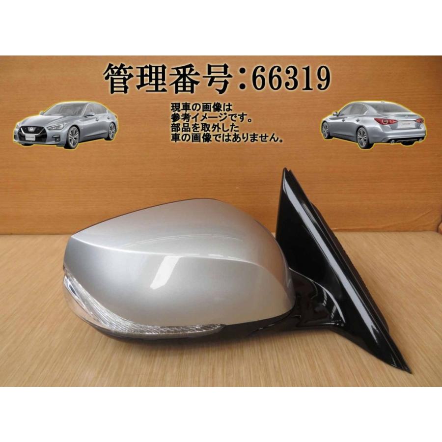 令和1年 スカイライン HV37 K23/シルバー/銀 右ドアミラー/右サイド 