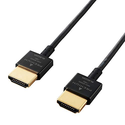 【信頼】 ケーブル HDMI エレコム 1.5ｍ DH-HDP14SS ブラック スーパースリムコネクタケーブル仕様 HDR (60P) 2K 4K プレミアム HDMIケーブル
