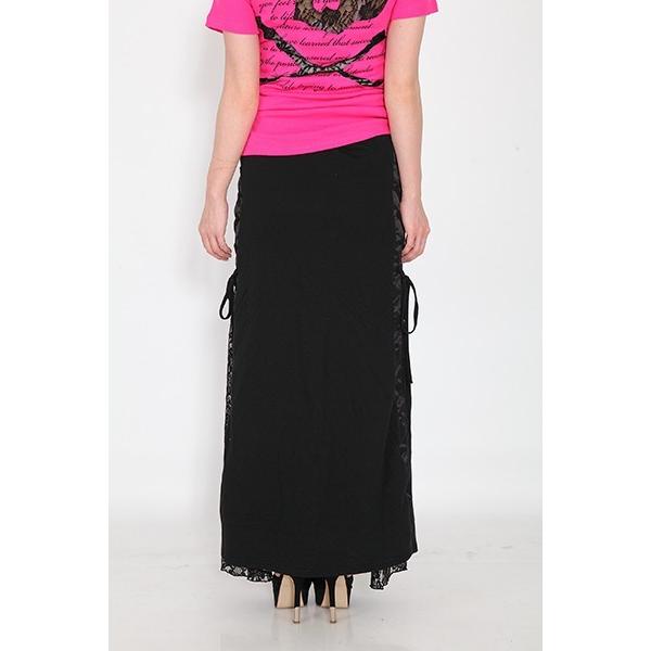 サイドスピンドルレース ロングスカート y2k ファッション （MKR）9174
