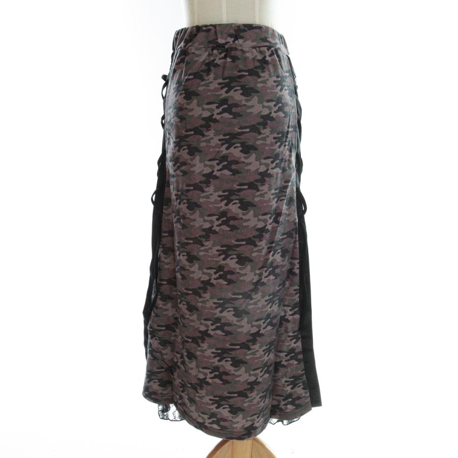 サイドスピンドルレース ロングスカート y2k ファッション （MKR）9174