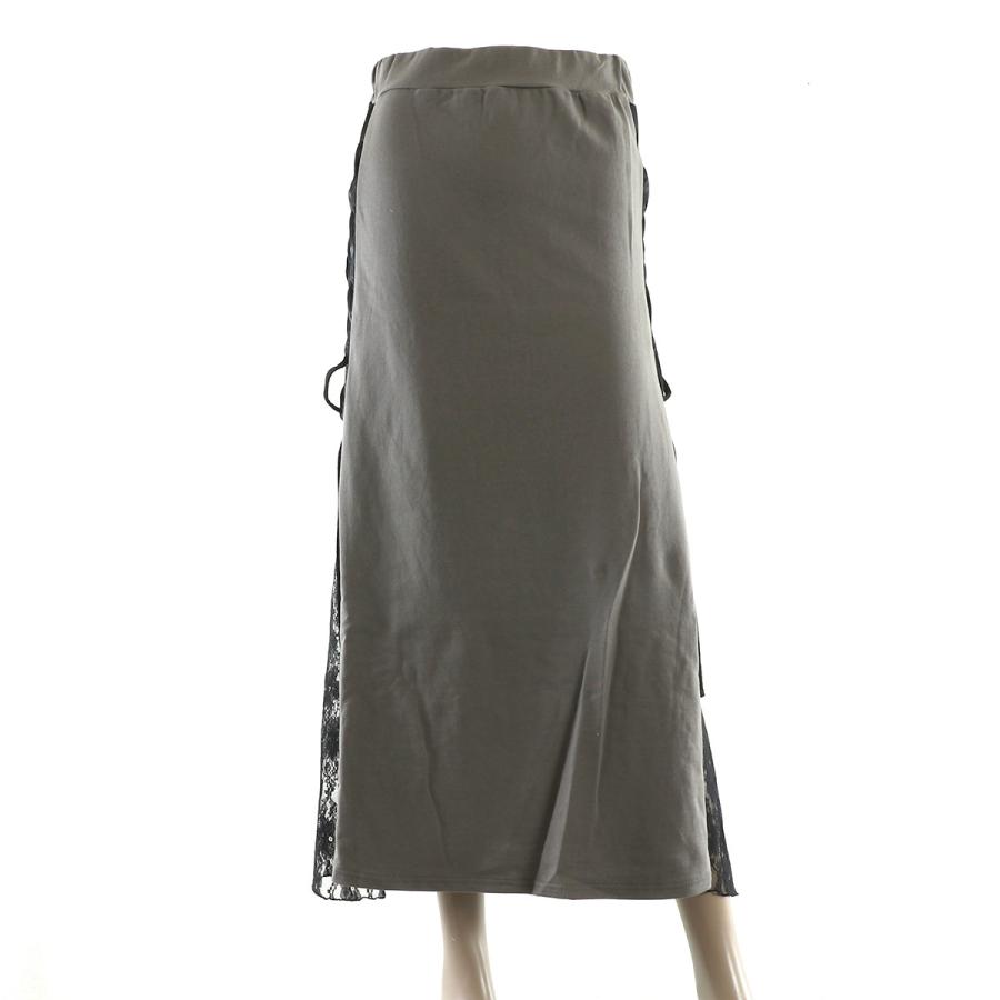 サイドスピンドルレース ロングスカート y2k ファッション （MKR）9174