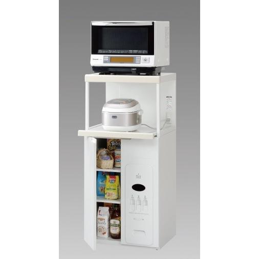 レンジ台 幅60（キッチン収納・米びつ付） CD-204W 在庫数限りのため