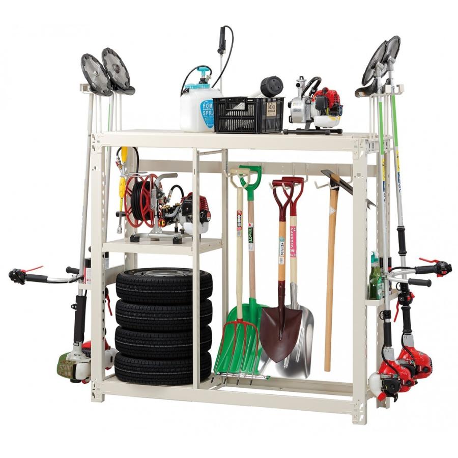 エムケー精工 農具収納棚 耐過重200kg MRN-115C（ラック・スチール製