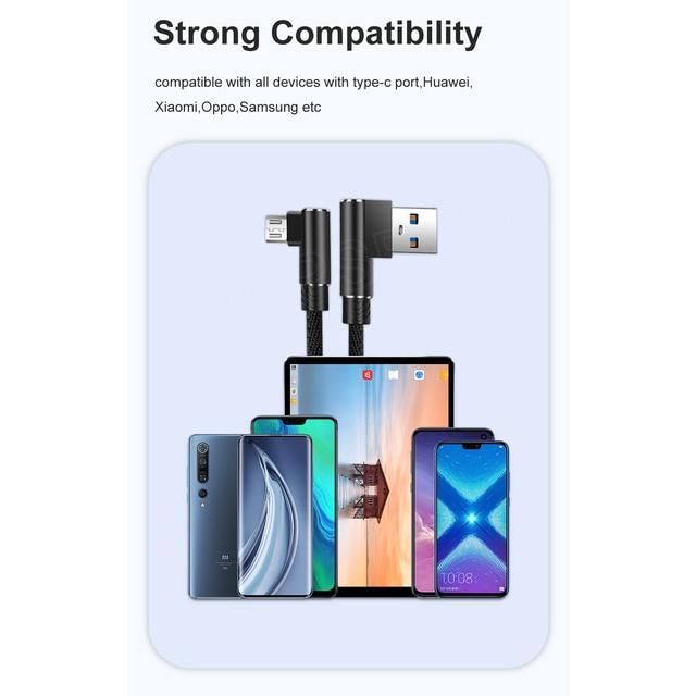 Oppselve 1 メートル 2 メートルマイクロ USB ケーブル Xiaomi Redmi 注 5 プロ 4 90 度マイクロ USB 充電器デ｜mkshopsjapan｜16