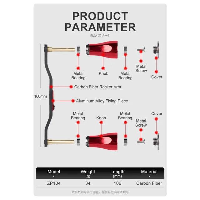 Jitai-カーボンファイバーベイトキャスティングリールハンドル,アルミニウム合金フィッシングリール,高品質｜mkshopsjapan｜09