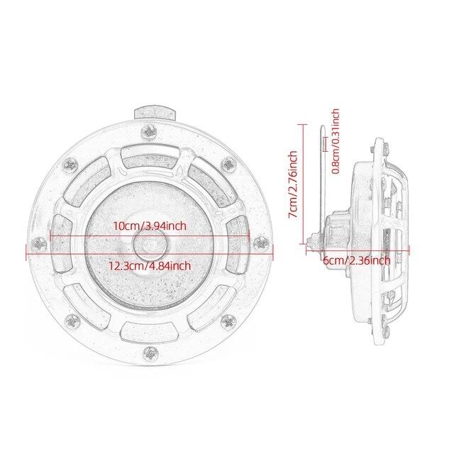 ホーン12v 110db超大音量ユニバーサルグリルホーン新しいクールなカラースキーム車のオートバイ改造電気ホーン｜mkshopsjapan｜08