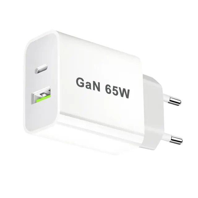 デュアル出力65W pdアダプター,USB Type-C,iPhone 13 12 11,Xiaomi 11pro,Samsung用の急速充電器｜mkshopsjapan｜06