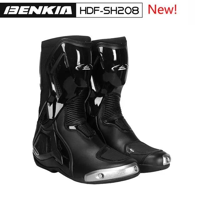 マストバイ Benkia-ユニセックスのオートバイレース用ブーツ，スポーツ用のオートバイブーツ，通気性と落下防止性，防水性，sh208