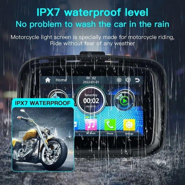 IPX7防水オートバイマルチメディアプレーヤー、gpsナビゲーション、5 "表示画面、ワイヤレスapple carplay、androidの自動、無｜mkshopsjapan｜19