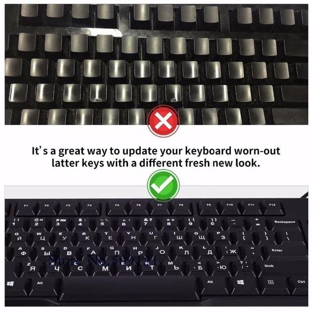 キーボードステッカー英語ヘブライ語ロシア手紙アルファベットレイアウトステッカーラップトップ Hp 、 Dell 、 Asus ノートパソコン Mac｜mkshopsjapan｜17