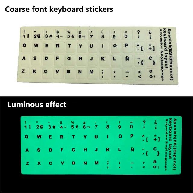 コンピューター用のスペイン語の言語ステッカー,8種類のキーボードステッカー,アルファベットの文字,ボタン,ラップトップアクセサリー｜mkshopsjapan｜12