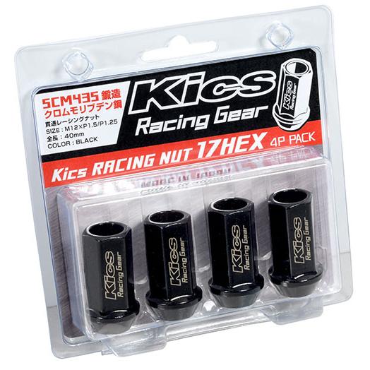 送料無料 KYO-EI Kics Racing Nut KRN3BK4Px4 17HEX M12×P1.25 (16pcs