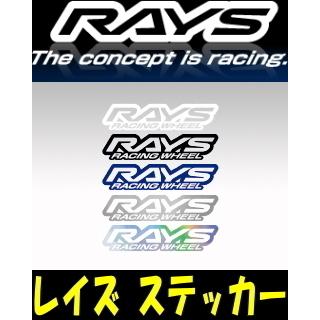 送料無料)(RAYS RACING WHEEL)(ステッカー)□マットブラック