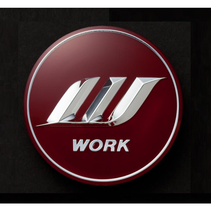 送料無料 新品 正規品 WORK センターキャップ 4枚 [No.120208] [レッド