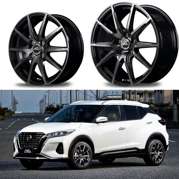 業販限定販売 新品 18インチ SCHNEIDER DR-02 8J+45 5-114.3 特選タイヤ 225/60R18 4本セット BP/BC ブラッククリア 夏タイヤ MID