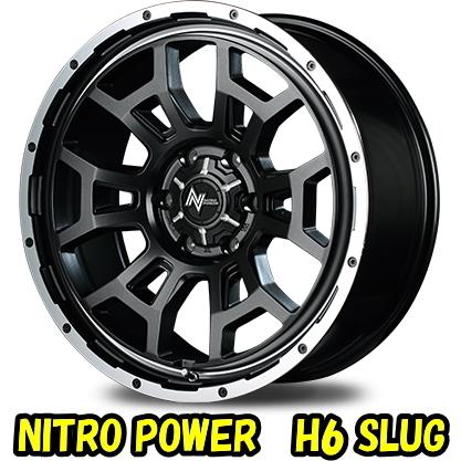 業販品 新品 16インチ NITRO POWER H6 SLUG 7J+40 5-114.3 73φ 4本セット セミグロスガンメタ 特選タイヤ 215/60R16 夏タイヤ