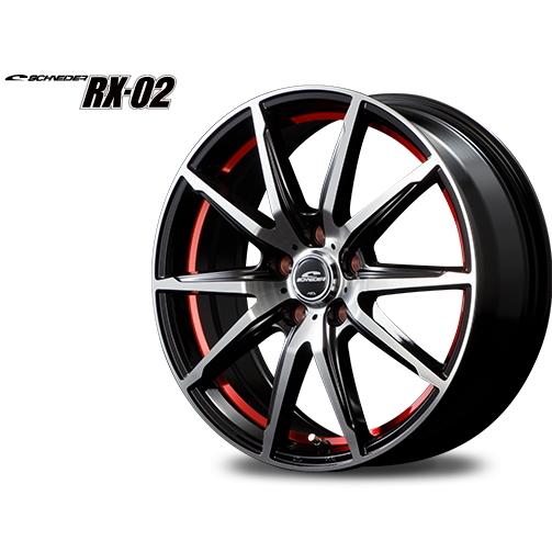 [業販限定販売] 15インチ SCHNEIDER RX-02 6J+52 ノア/ヴォクシー/アイシス [シュナイダー] [BP/RED] [レッド]