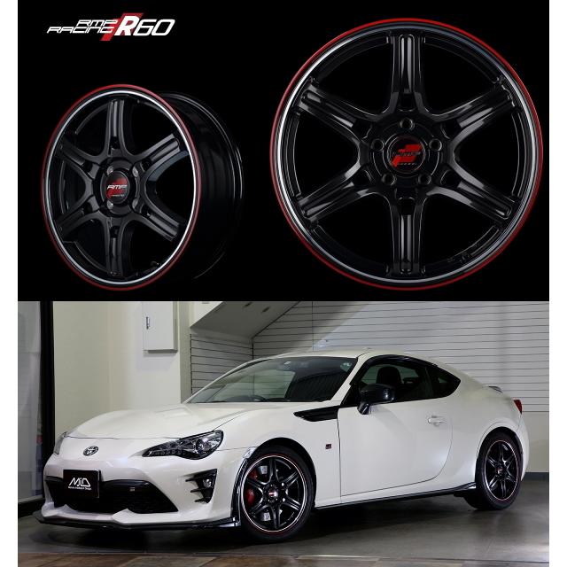 [業販限定販売] [新品] [18インチ] [RMP RACING R60] [7.5J+50] [235/55R18] [CX-5] [4本SET] [MID] [ブラック/リム レッドライン]