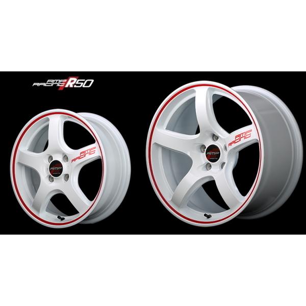 [業販限定販売] [新品] [17インチ] [RMP RACING R50] [7J+48] [225/65R17] [エクストレイル] [MID] [ホワイト/リム レッドライン]