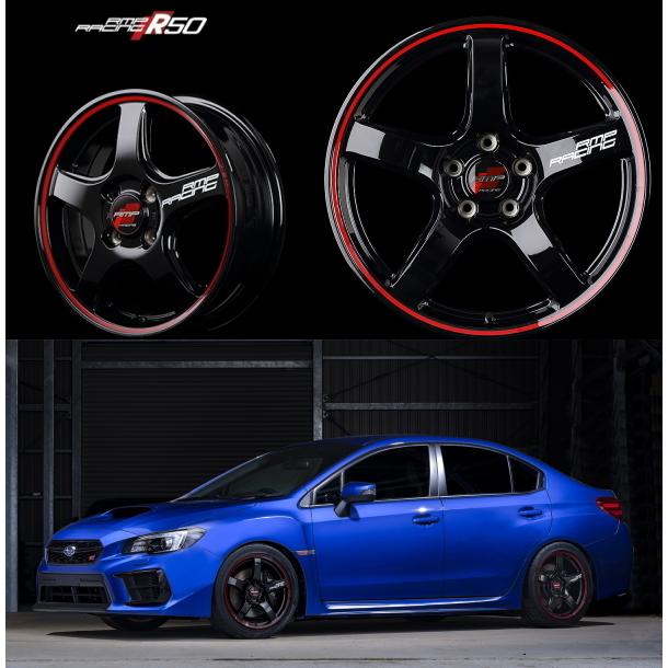 [業販限定販売] [新品] [17インチ] [RMP RACING R50] [7J+48] [225/65R17] [エクストレイル] [MID] [ブラック/リム レッドライン]