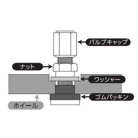 ENKEI/エンケイ エアーバルブ 純正品 スチール製 アウトサイドバルブ 全2色 4個セット エアバルブ｜mkst｜02