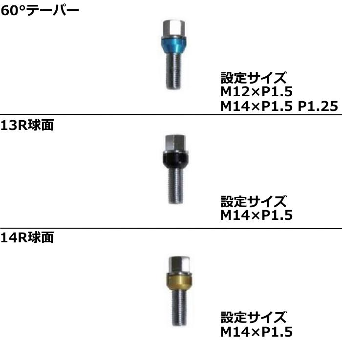 本日特価 H＆R 球面ボルト (20本) R14 M14×1.5 首下28mm 17HEX　1452802