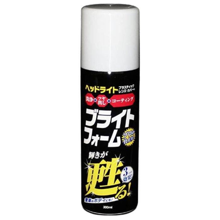キャリックス ブライトフォーム 1本 300ml ヘッドライト洗浄スプレー プラスチックレンズクリーナー コーティング剤 | 