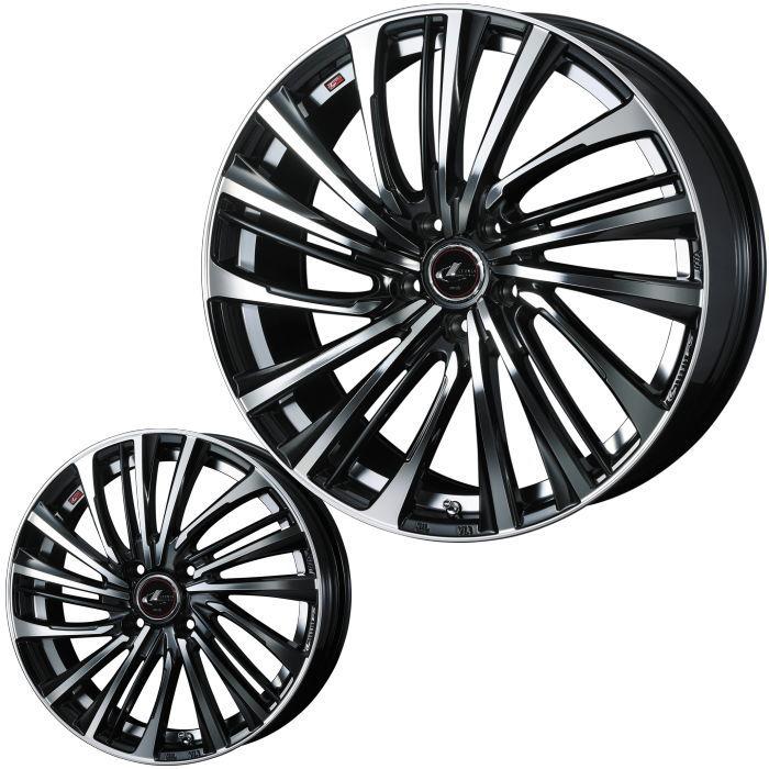 WEDS 17インチ 4穴 100 6.5J LEONIS FS PBMC ホイール単品 4本セット 