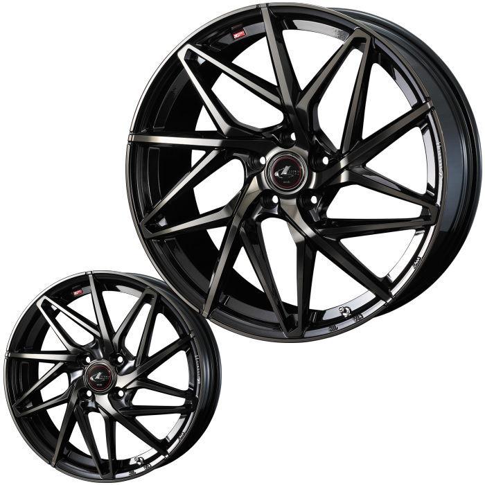 WEDS 16インチ 5穴 114.3 6.5J LEONIS IT PBMC/TI ホイール単品 4本 