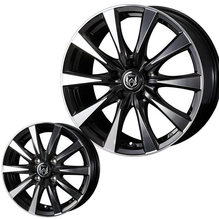 13インチ 4穴 100 4B ライツレー DI ブラックポリッシュ ホイール単品 
