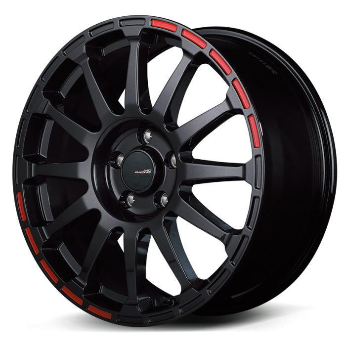 16インチ 4穴 100 6J RMPレーシング GR12 ブラック ホイール単品 4本 