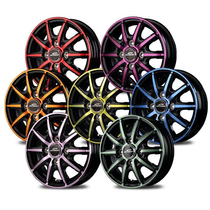 14インチ 4穴 100 4.5J シュナイダー RX10-K ホイール単品 4本 14インチ 4穴 100 4.5J シュナイダー RX10-K ホイール単品 4本