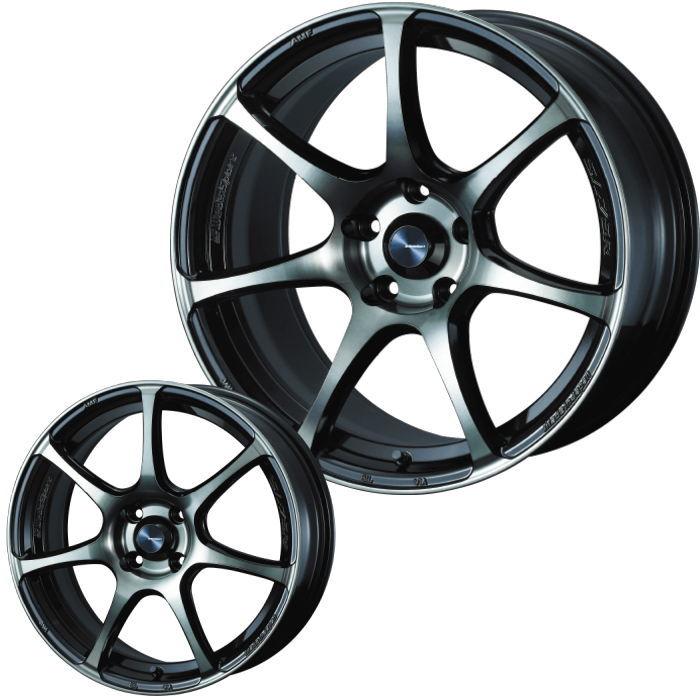 17インチ 4穴 100 6.5J WedsSport SA-75R WBC ホイール単品 4本セット 