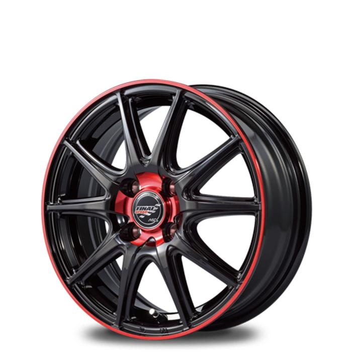 14インチ 4穴 100 4.5J ファイナルスピード GR-Volt レッド ホイール