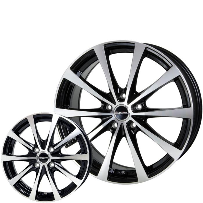 12インチ 4穴 100 4B ラフィット LE-03 ブラックポリッシュ ホイール