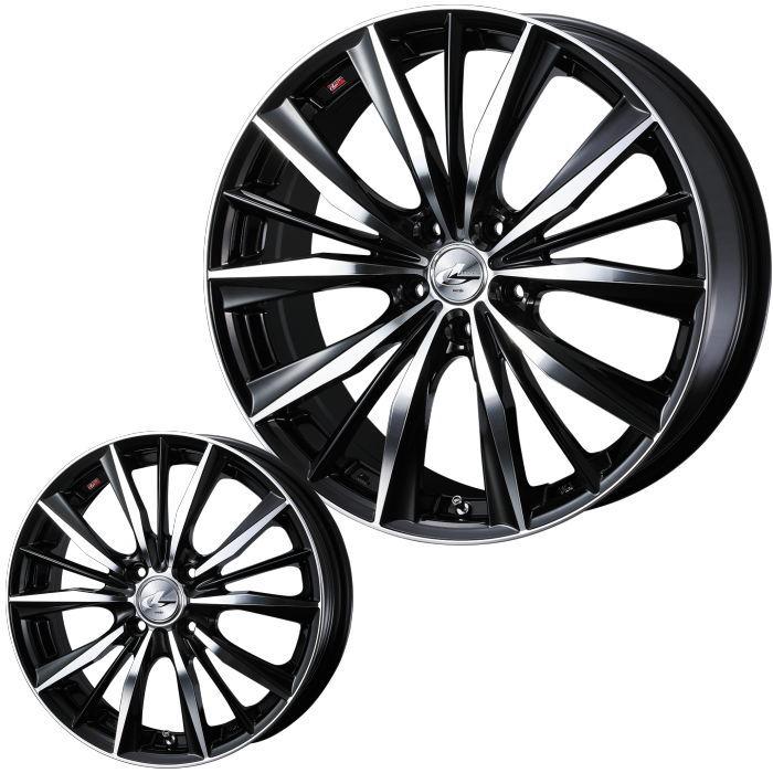 WEDS 17インチ 4穴 100 7J LEONIS VX BKMC ホイール単品 4本セット 