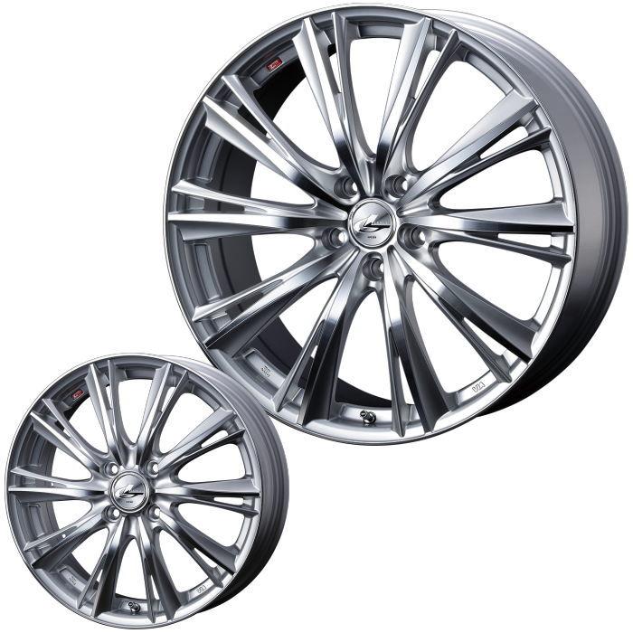 15インチ 4穴 100 5.5J LEONIS WX HSMC ホイール単品 4本セット 