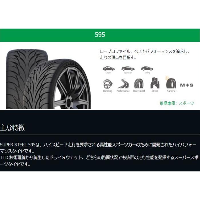 16インチ 205/55R16 91W フェデラル FEDERAL SS595 サマータイヤ単品｜mkst｜02