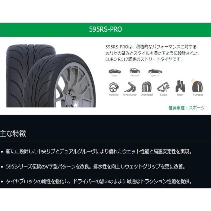 17インチ 255/40R17 98W XL フェデラル FEDERAL 595RS-PRO サマータイヤ単品｜mkst｜02