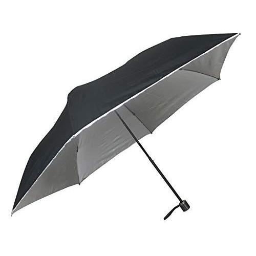 男性用の日傘 折りたたみ傘 目立たない裏シルバー ＵＶ99％カット 快適通勤 200gカーボン骨 裏シルバー お買い得品 表黒 何でも揃う Ｌサイズ