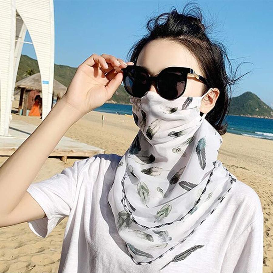 Moer フェイスカバー ネックガード フェイスマスク 全14色柄 日焼け防止 良好品 Uvカット 息苦しくない 冷感 釣りフェイスカバー