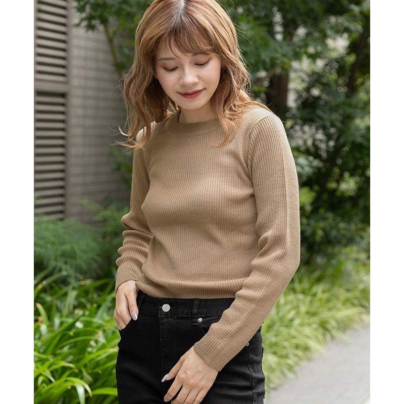 Sale 65 Off アドティエプチハイネックニット リブニット 薄手 シンプル 長袖 トップス レディース 秋 冬 ベージュf Cisama Sc Gov Br